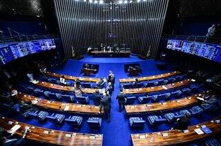 O Plenário do Congresso durante a sessão de votações desta quinta-feira (15). (Foto: Edilson Rodrigues/Senado Federal)