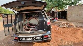 Materias apreendido pela Polícia Civil e Militar (Foto: Divulgação)