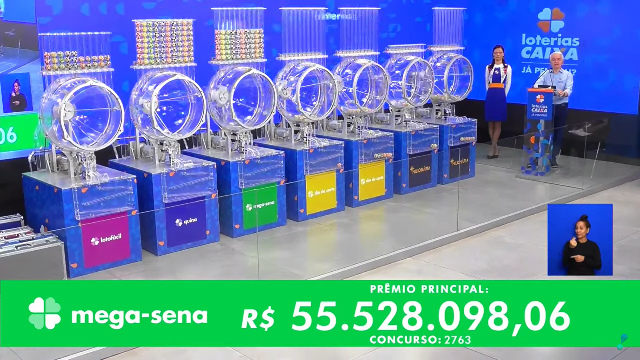 Confira as dezenas da Mega-Sena que pode pagar R$ 55 milh&otilde;es 