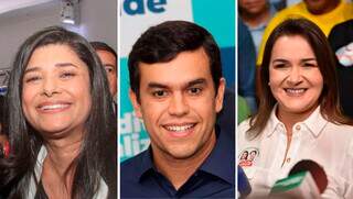 Os três primeiros colocados: Rose Modesto, Beto Pereira e a prefeita da cidade, Adriane Lopes (Fotos: Divulgação)