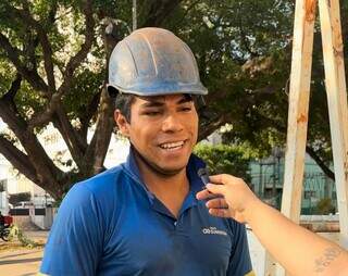 Lucas Franco, jovem trabalhador, fala sobre Campo Grande (Foto: Osmar Veiga)