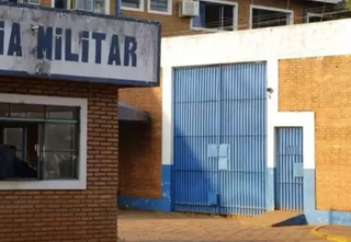 Fachada do Presídio Militar Estadual, na Rua Indianápolis, no Jardim Noroeste (Foto: arquivo / Campo Grande News)