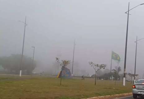 Em nova frente fria, Ponta Porã amanhece coberta por nevoeiro 