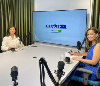 Candidata a prefeita do União Brasil, Rose Modesto, concedeu entrevista para a diretora de jornalismo do Campo Grande News, Ângela Kempfer. (Foto: Clara Farias)