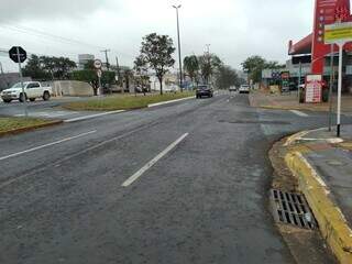 Asfalto molhado na Avenida Mato Grosso, em Campo Grande (Foto: Direto das Ruas)