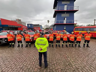 Profissionais do Rio Grande do Sul que chegaram a MS neste fim de semana (Foto: Corpo de Bombeiros RS)