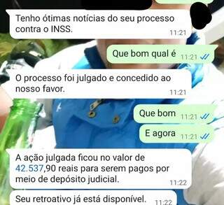 Print de conversa mostra ação de golpista e pedido de depósito. (Foto: Arquivo pessoal)