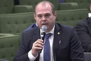 Presidente da Famasul, Marcelo Bertoni, durante fala no STF nesta quarta-feira (28) (Foto: Reprodução/Zomm)