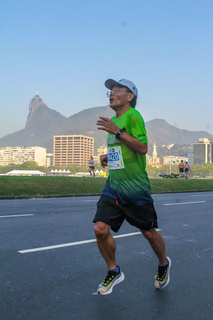 Celso em prova de meia maratona na cidade do Rio de Janeiro (Foto: Arquivo Pessoal)