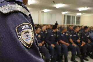 Brasão de uniforme de guardas municipais de Campo Grande (Foto: Arquivo/Henrique Kawaminami/Campo Grande News)