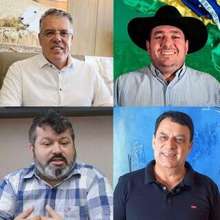 Eduardo Campos e Pompilio Júnior (acima); Álvaro Soares e Carlos da UCP (Foto: Reprodução)