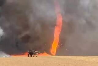 Incêndio na Usina de Sonora, no último dia 22 (Foto: Direto das Ruas)