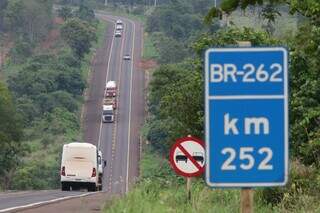 Trecho da BR-262 que está incluso no pacote de concessão (Foto: Divulgação/Governo de MS)