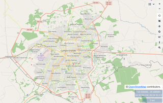 Mapa de monitoramento do Programa do BD Queimadas mostra que Campo Grande teve sete focos de incêndios registrados hoje (Imagem: Reprodução/Inpe)