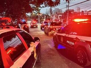 Viaturas policiais nas ruas no início da manhã desta sexta-feira (Foto: Divulgação | PCSP)