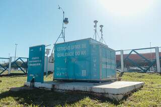 Estação de Qualidade do Ar instalada na UFMS, em Campo Grande (Foto: Divulgação/UFMS)