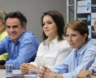 Senador Ciro Nogueira, prefeita Adriane Lopes e senadora Tereza Cristina (Foto: Osmar Veiga)