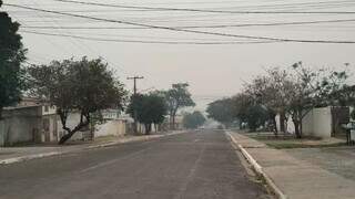 Corumbá amanheceu tomado pela fumaça (Foto: Direto das Ruas)