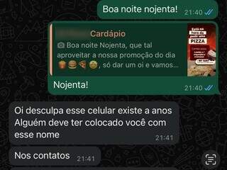 Troca de mensagens entre cliente e estabelecimento. (Foto: Reprodução | WhatsApp)