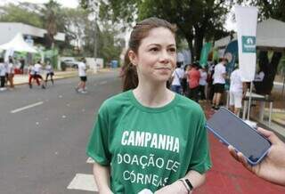 A médica Jaqueline Ogeda se tornou uma doadora neste domingo (Foto: Paulo Francis)