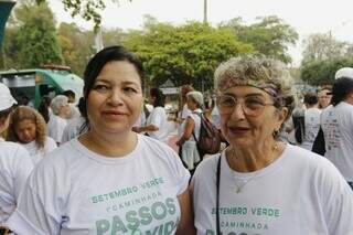 Neuzeli Magalhães e Telma Marinho de Lima participaram da ação (Foto: Paulo Francis)