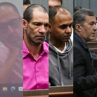 Jamilzinho, Marcelo, Rafael e Everaldo (esq para dir), foram condenados pela morte de Marcel Colombo (Foto/Montagem/Henrique Kawaminami/Paulo Francis)