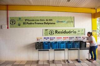 Um dos residuários da Escola Estadual Padre Franco Delpiano, localizada dentro do Hospital São Julião, em Campo Grande (Foto: Paulo Francis)