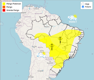 Previsão do Inmet coloca todo o Mato Grosso do Sul em alerta amarelo de onda de calor. (Foto: Reprodução)