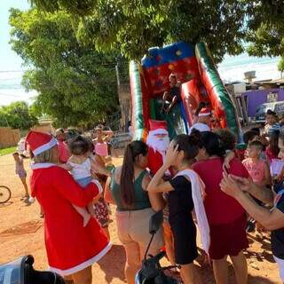 Registro de outro evento realizado pela comunidade no natal de 2023 (Foto: Arquivo Pessoal)