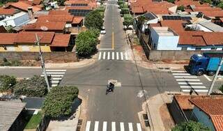 Cruzamento do Bairro Santos Dumont, em Água Clara (Foto: Governo de MS/Divulgação)