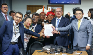 Representantes dos povos originários comemoram acordo que busca encerrar guerra por território em MS. (Foto: Reprodução/Instagram)