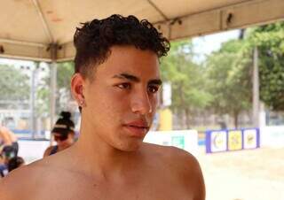 Atleta Gabriel Cabreira, de 16 anos, que venceu o Sub 17 masculino e agora irá disputar o Sub 19 (Foto: Osmar Veiga)