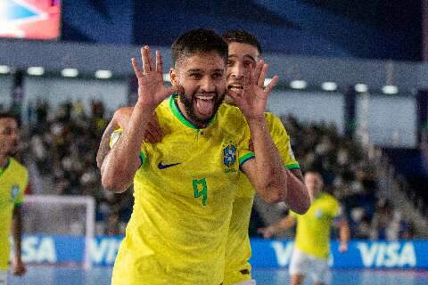 Brasil vence Marrocos e avança para a semifinal da Copa do Mundo de futsal