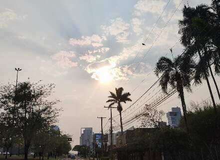 Domingo será de tempo firme, com sol e calor de 41ºC em MS 