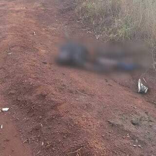 Corpo de homem encontrado queimado em estrada (Foto: Babalizando MS)