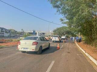 Fluxo de veículos no sentido Centro (Foto: Marcos Maluf)