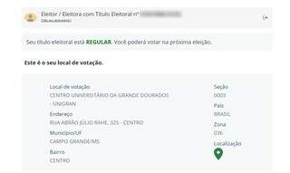 Aviso sobre mudança de local de votação e informação sobre nova zona eleitoral (Foto: Reprodução)