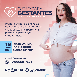 Hospital Santa Marina lan&ccedil;a curso in&eacute;dito para gestantes