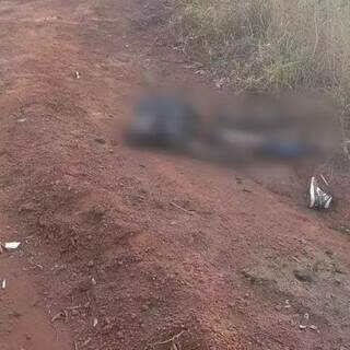 Corpo de homem encontrado queimado em estrada (Foto: Babalizando MS)