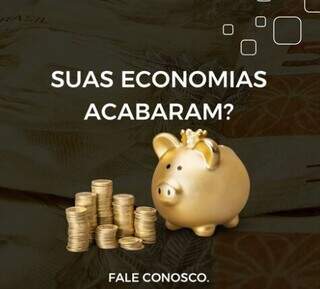 Propaganda nas redes sociais da empresa que trabalha aos moldes de agiotas.