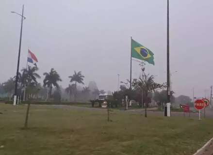 Nevoeiro na fronteira indica passagem de frente fria e chance de chuva em MS