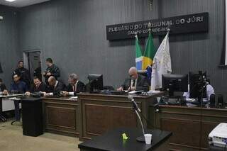 Sessão do Tribunal do Júri em Campo Grande em setembro deste ano. (Foto: Henrique Kawaminami)