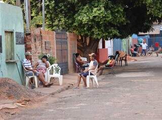 Moradores da Aldeia Marçal de Souza, no Tiradentes. (Foto: Osmar Veiga)