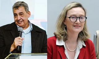 Sebastião e Maria do Rosário, ambos candidatos à prefeitura de Porto Alegre. (Foto: Ascom/PT)