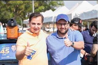 Juliano Miranda, o Guga (PSDB) junto de seu vice (Foto: Reprodução)