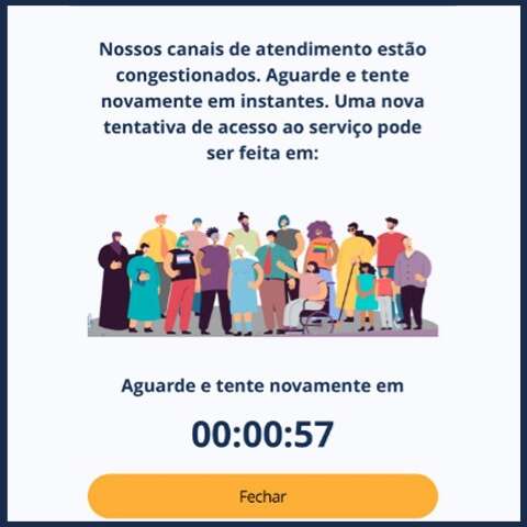 Eleitor enfrenta longa fila virtual em aplicativo para justificar aus&ecirc;ncia