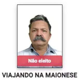 Foto do candidato na urna, com a lembrança de que não foi eleito. (Foto: Reprodução)