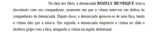 Trecho da denúncia feita pelo Ministério Público (Foto: reprodução / processo)