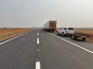 Contorno tem extensão de 12,3 km e começa no entroncamento com a BR-060. (Foto: Vinicius Echeverria)