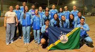 Estudantes da UFMS que participarão dos Jogos Universitários (Foto: Arquivo de Edineia Ribeiro)